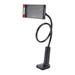 Universal Cell Phone Holder Lazy Bracket Mobile Phone Stand Flexible Gooseneck Long Arm Clip for Smartphone or Tablet Devices (Black)