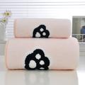 FAMTKT Towel Sets Coral Plush Bear Embroidered Towel Bath Towel Combination Set Soft Water Absorbent Non Hair Falling Gift Towel Set Bathroom Accessories on Clearance