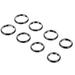 Rings 8 Pcs Practical Finger Useful Therapy Hematite Fashionable Crystal Stone Men and Women