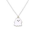 Cute Cartoon Ghost Friendship Couple Pendant Necklaces Black and White Ghost Necklaces Couples Friendship for Best Friend Lovely Women Necklaces Halloween Jewelry M3Z6