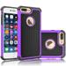 iPhone 8 Plus Case iPhone 7 Plus Sturdy Case [Tmajor] Shock Absorbing Cases [Purple] Hybrid Best Impact Bumper Defender Cute Rugged Cover Shell w/ Plastic Outer & Rubber Silicone Inner