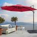 Arlmont & Co. Dobromila 120" Cantilever Umbrella in Gray | 98.4 H x 120 W x 120 D in | Wayfair D1420D52EC3C45B998CCEB836E5290F6