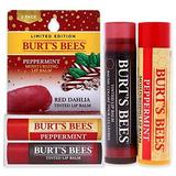 Burts Bees Burts Bees .. Lip Balm Kit Unisex .. Lip Balm Peppermint Red .. Dahlia Tinted 0.15 Ounce .. (Pack of 2)