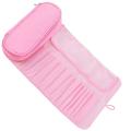 Makeup Brush Bag Accessory Organizer Tool ROLLING Cosmetic Bags Storage Pouch Case Pink