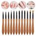 dianhelloya Sandalwood Nail Art Brush Japanese-style Ergonomic Handle Design Eco-friendly Classic Nail Art Brush F