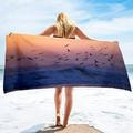 Bird Print Microfiber Hair Beach Towel Home Soft Highly Absorbent Quick Dry Super Absorbent Lightweight Thin Towel Mother s Day