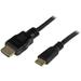StarTech.com 1 ft High Speed HDMI Cable with Ethernet - HDMI to HDMI Mini- M/M (HDMIACMM1) Black