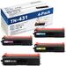 TN431BK TN431C TN431M TN431Y 4PK(1BK+1C+1M+1Y) Compatible TN431 TN-431 Toner Cartridge Replacement for Brother DCP-L8410CDW MFC-L9570CDWT L8690CDW L8610CDW L8900CDW L9570CDW Printer