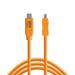 Tether Tools TetherPro USB-C to USB 2.0 Mini-B 8-Pin Cable | for Fast Transfer and Connection Between Camera and Computer | High Visibility Orange | 15 Feet (4.6 m)