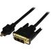 StarTech.com 3ft (1m) Micro HDMI to DVI Cable - Micro HDMI to DVI Adapter Cable - Micro HDMI Type-D Device to DVI-D Single Link Monitor/Display/Projector Video Converter Cord - Durable (HDDDVIMM1M)