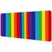 OWNTA Colorful Rainbow Vertical stripe Pattern Pattern Rectangular Extended Desk Pad with Non-Slip Rubber Bottom Suitable for Home Office Desktop Mat Gaming Pad Gaming Mouse Pad