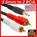 3.5mm to RCA Cable 2RCA to AUX Cord 2-RCA to 3.5mm Adapter Stereo Audio Y-Cable[ 10 Feet 726-AB]