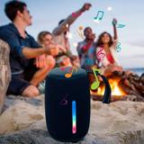 Quinlirra Gifts for Mom Clearance Outdoor Portable Bluetooth Speaker With LED Light Long Standby Life Wireless Speaker HiFi Stereo Sound Speaker Water Proof Speaker With Deep Bass Birthday Gifts