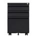 Inbox Zero Guedira 17.7" Wide 3 -Drawer Steel File Cabinet Metal/Steel in Black/Gray | 23.61 H x 17.7 W x 15.34 D in | Wayfair