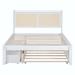 Bay Isle Home™ Skylloura Platform Storage Bed Wood in White/Brown | 41.1 H x 55.9 W x 77.2 D in | Wayfair D4B513C436614D2FA8770E58E0C7D2C8