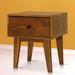 Millwood Pines 1-Drawer Solid Acacia Wood Nightstand in Brown | Wayfair 34C1F83D1BDE4752BE3CA403B7D7B0F0