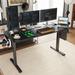 Inbox Zero Marily Height Adjustable Rectangle Standing Desk Wood/Metal in Black | 55.12 W x 23.62 D in | Wayfair 78248AB7015C4F20AA91591D2A01300E