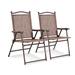 Red Barrel Studio® Abinash Fabric Accent Folding Chair Set Fabric in Brown | 38 H x 20 W x 24 D in | Wayfair C6F7BDB3875B453BA5FCE94A2F156904