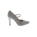 Dana Buchman Heels: Pumps Stiletto Glamorous Silver Shoes - Women's Size 6 - Almond Toe