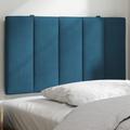 Vidaxl - Coussin de t�te de lit bleu 90 cm velours