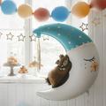 Teddy Bear On The Moon Balloon | New Baby Nursery Birthday Party Decoration