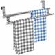 Towel Rack, Bathroom Towel Rack, Kitchen Towel Rack Without Drilling, Over The Door Extendable Towel Rack For Bathroom, Stainless Steel, Silver