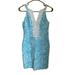 Lilly Pulitzer Dresses | Lilly Pulitzer Valli Stretch Shift Dress In Succulent Blue Sea Size 00 | Color: Blue/White | Size: 00