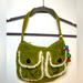 American Eagle Outfitters Bags | American Eagle Outfitters Green Corduroy Bag Fully Lined Purse Spring | Color: Cream/Green | Size: Os