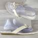 Coach Shoes | Coach Samira Floral Creamy Ivory Patent Leather Signature Thong Sandals 9b | Color: Cream/White | Size: 9