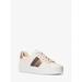 Michael Kors Shoes | Michael Kors Poppy Metallic And Signature Logo Stripe Sneaker 6 Primrose Multi | Color: Pink | Size: 6