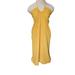 Zara Dresses | Ct343a Zara Yellow & White Casual Strapless Dress L | Color: White/Yellow | Size: L