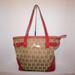 Michael Kors Bags | Michael Kors Signature Canvas And Red Leather Trim | Color: Red/Tan | Size: Os