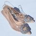Zara Shoes | Embellished Slingback Heels | Color: Tan | Size: 8