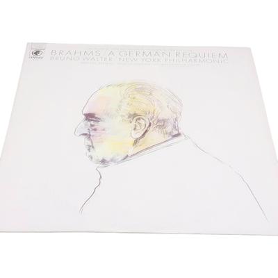 Columbia Media | Brahms A German Requiem Bruno Walter New York Philharmonic Vinyl Record Read | Color: White | Size: Os