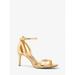 Michael Kors Shoes | Michael Kors Kimberly Metallic Snake Embossed Leather Sandal 7.5 Gold | Color: Gold | Size: 7.5