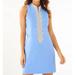 Lilly Pulitzer Dresses | Lilly Pulitzer Alexa Stretch Shift Dress Blue Peri Women's 4 | Color: Blue/Gold | Size: 4