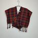 Disney Accessories | Disney Parks Mickey Embroidered Plaid Fall Fringe Academia Scarf | Color: Brown/Red | Size: Os