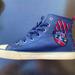 Polo By Ralph Lauren Shoes | Boys Polo Ralph Lauren Leather Blue High-Top Sneaker Size 5.5 | Color: Blue/White | Size: 5.5b