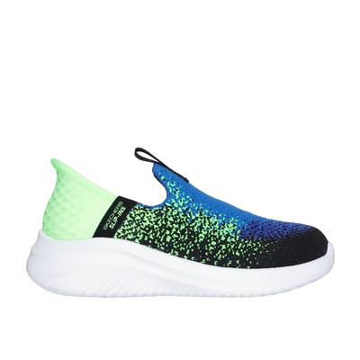 Skechers Boy's Slip-ins: Ultra Flex 3.0 - Brisk-Spec Sneaker | Size 10.0 | Black/Lime | Textile | Machine Washable