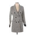 Shein Coat: Mid-Length Gray Print Jackets & Outerwear - Women's Size 4