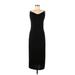 Zara Casual Dress - Midi V-Neck Sleeveless: Black Solid Dresses - Women's Size Medium