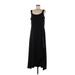 Brooke Shields Timeless Casual Dress - A-Line: Black Solid Dresses - Women's Size Medium