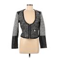 H&M Jacket: Short Silver Marled Jackets & Outerwear - Women's Size 8