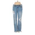 Hidden Jeans Jeans - Mid/Reg Rise: Blue Bottoms - Women's Size 27 - Distressed Wash