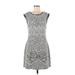 ECI Casual Dress - A-Line Scoop Neck Sleeveless: Gray Dresses - Women's Size 8