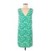 Everly Casual Dress - Shift V Neck Sleeveless: Green Dresses - Women's Size Medium