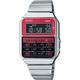 Casio Unisex's Digital Quarz Watch with Stainless Steel Strap CA-500WE-4BEF