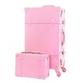 PIPONS Carry On Luggage Vintage Luggage Sets,2 Piece Spinner Wheels Hard Shell Travel Carry On Suitcases Business Suitcase (Color : Roze, Size : 12+24inch)