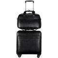 PIPONS Carry On Luggage 16in Suitcase PU Leather Men Business Suitcase Wheels Cabin Password Trolley Travel Bag Business Suitcase (Color : Bruin, Size : 2 Piece Set)