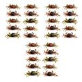 Yangyou 30 Pcs Crab Bait, 3D Simulation Crab Soft Bait with Pointed Hook, Sea Fish Bait Buckle, Sea Fish Fishing Tackle Tools